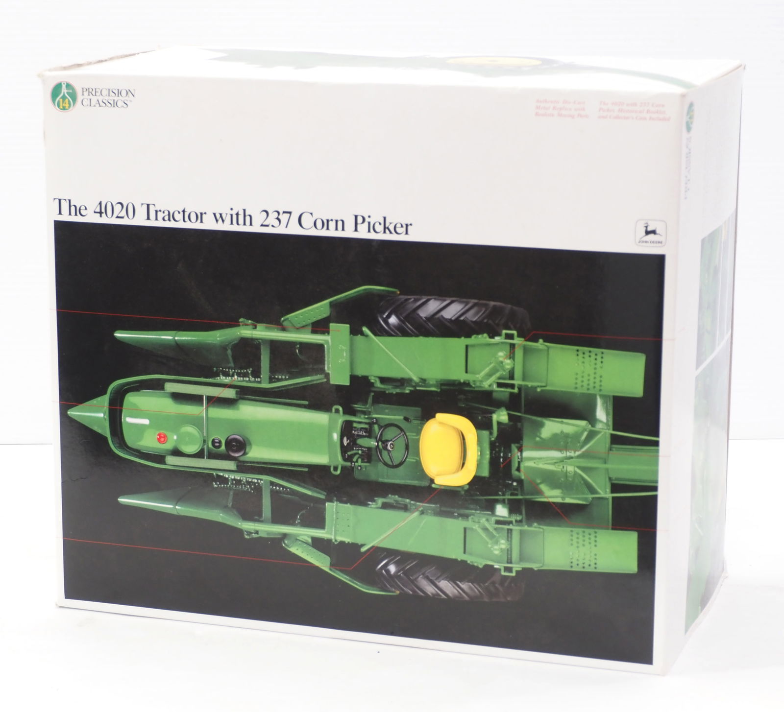 Ertl John Deere 4020 with 237 Corn Picker: Ertl 1/16 scale John Deere 4020 with 237 Corn Picker, Precision Classics #14 - NIB