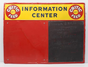 Critic Feed Information Center sign