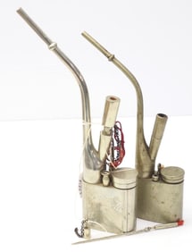 (2) Brass oriental water pipes