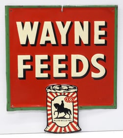 Wayne Feeds die-cut sign