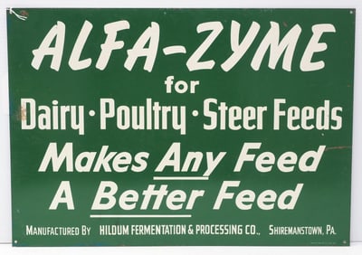 Alfa-Zyme Feed sign
