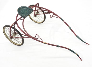 Miniature sulky with green seat