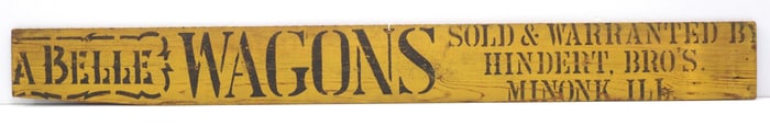 Portion of a Wagons sign from Minonk, ILL