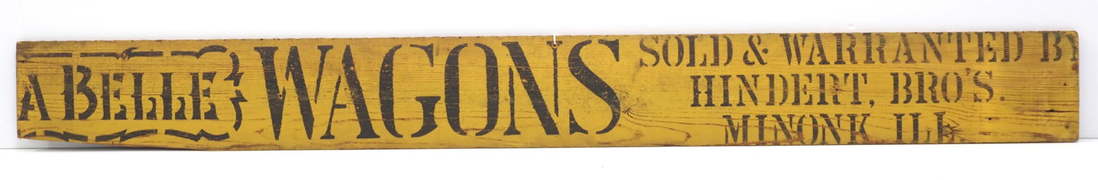 Portion of a Wagons sign from Minonk, ILL (1 of 2)