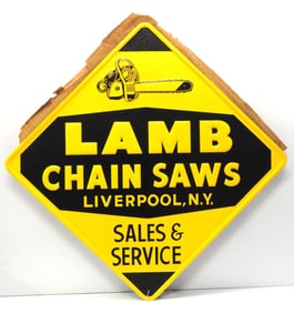 NOS Lamb Chain Saws Sales & Service sign