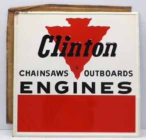 NOS Clinton Engines dealer sign