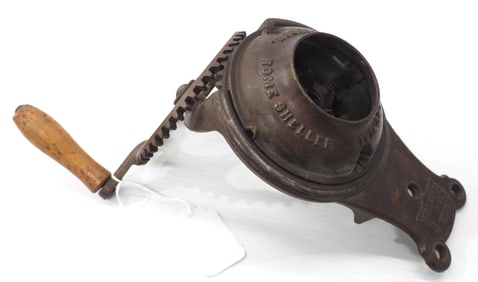 Home cast iron, box-mount corn sheller
