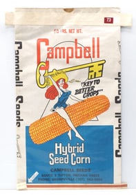 Campbell Hybrid Seed Corn paper bag