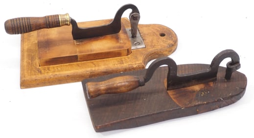 (2) Early wood-handle tobacco choppers