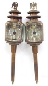 Pair of Fred Hales carriage lamps