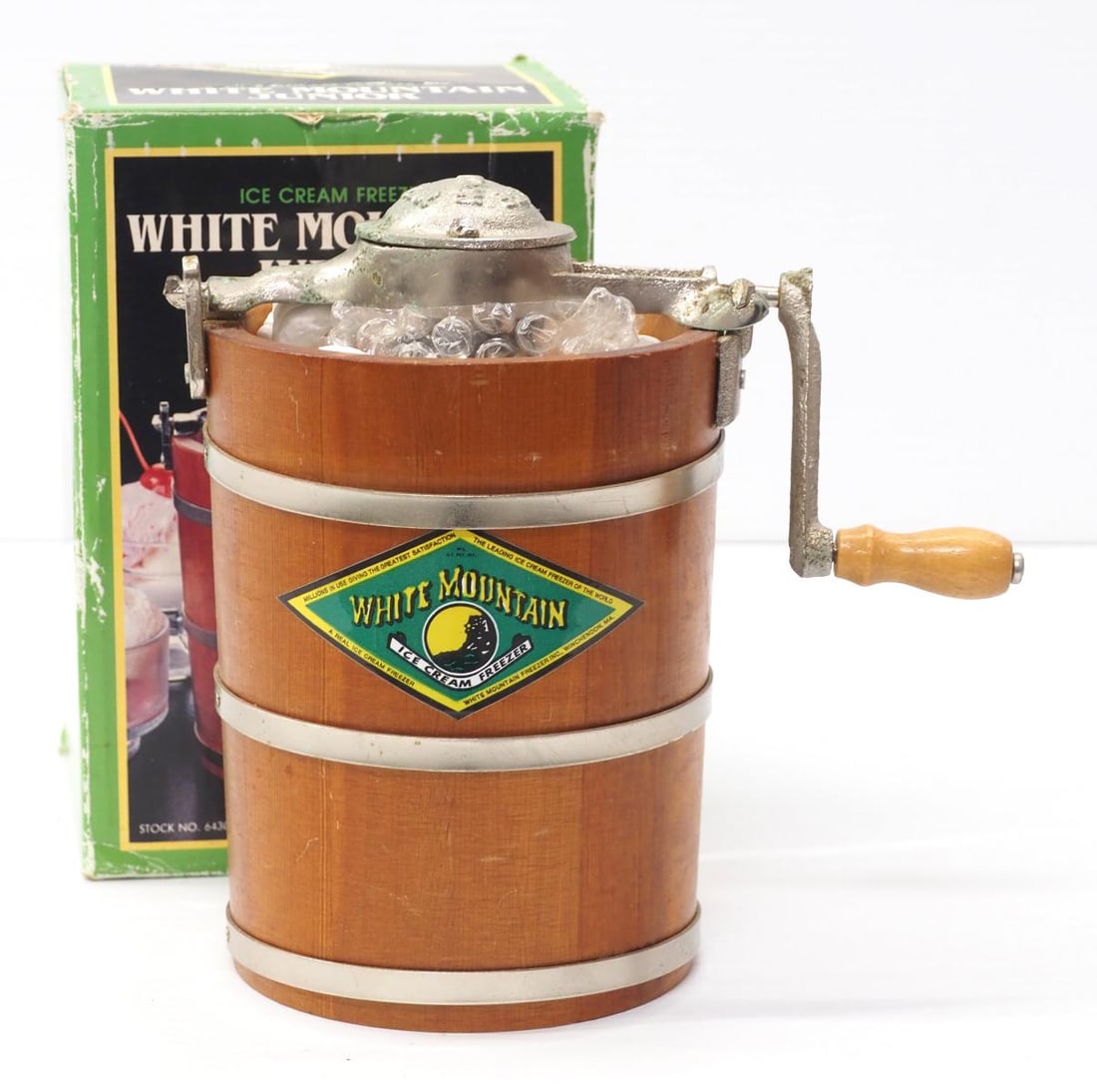 White Mountain Junior ice cream freezer: White Mountain Junior ice cream freezer in original box
