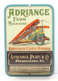 Adriance Farm Machinery tin match safe