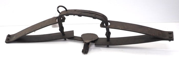 Hand-forged iron bear trap