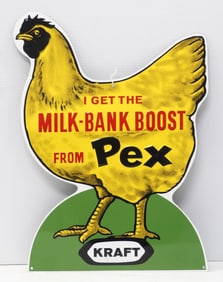 Milk Bank Boost from Pex chicken-shaped sign