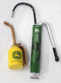 Miniature John Deere oil can & grease gun set