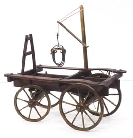 Early salesman sample hay wagon