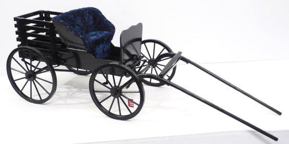 Wooden model spring wagon open buggy