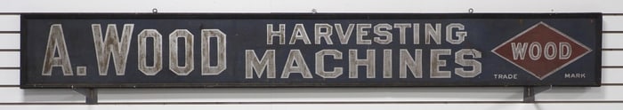 A. Wood Harvesting Machines sign