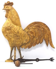 Large full-body rooster weathervane