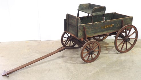 Large wooden goat wagon