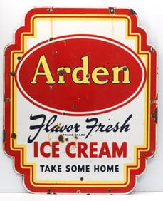 Arden Flavor Fresh Ice Cream sign