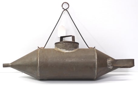 Tin swinging wagon butter churn