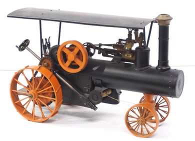 Model cast iron steam tractor