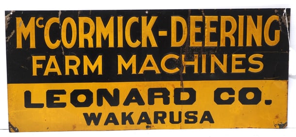 McCormick-Deering Farm Machines dealer sign