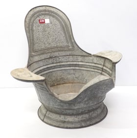 1-person galvanized bathtub