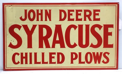 John Deere Syracuse Chilled Plows sign