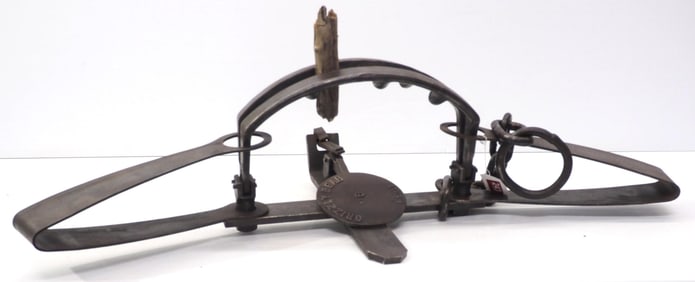 Grizzly bear No.6 trap with teeth and chain
