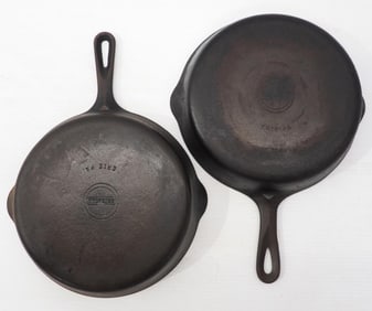 (2) Griswold #8 skillets with small block logo