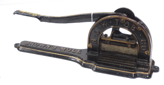 Browns Mule cast iron tobacco cutter