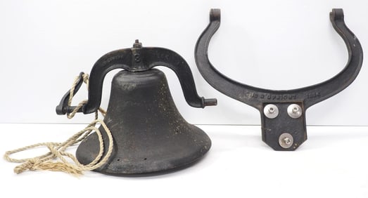 C.S. Bell & Co. No.3 cast iron bell with yoke