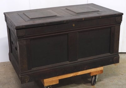 Large wooden tool chest