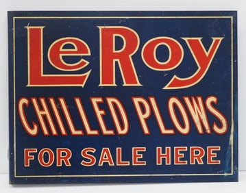 LeRoy Chilled Plows For Sale Here sign