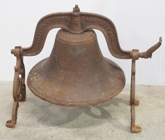 HSB & Co. No.4 cast iron bell with fancy brackets