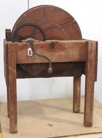 Floor model hand-crank corn sheller