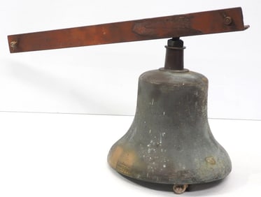 12"dia. brass bell with mounting bar