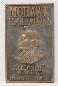 10"x16" brass plate for Mohawk Tool Works