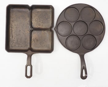 Griswold #34 skillet and Griswold breakfast skillet