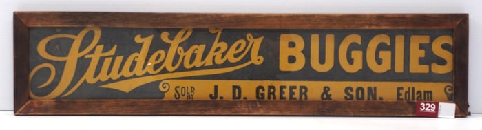 Studebaker Buggies dealer sign