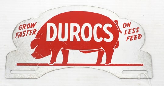 Durocs tin license plate topper