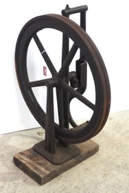 Cast iron foot-powered flywheel
