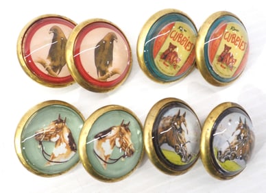(4) Sets of horse harness rosettes