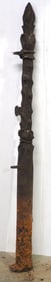 Cast iron horse tie shaped like a cornstalk