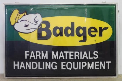 Badger Farm Materials lighted sign