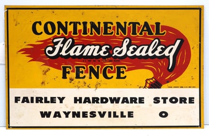 Continental Flame Sealed Fence dealer sign