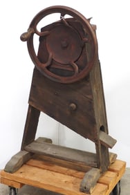 Floor model hand-crank corn sheller