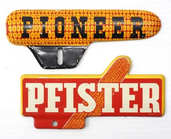 (2) Seed corn license plate toppers